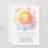 Schattige Een Kleine Ray van Zonneschijn Meisje Ba Kaart (Voorkant)