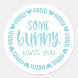 Schattige een konijn houdt van je ronde sticker