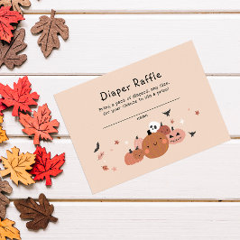 Schattige Een Little Boo Halloween Luier Raffle Informatiekaartje