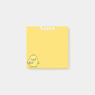 schattige eend na het bericht post-it® notes
