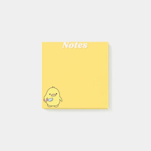 schattige eend na het bericht post-it® notes (Voorkant)