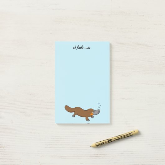 schattige eend post-it® notes (Op bureau)