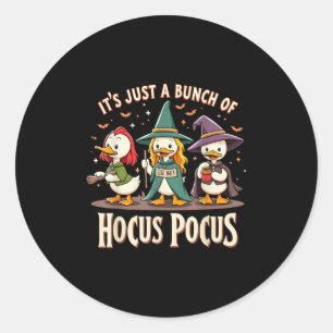 Schattige Eend Trio Hekserij Hocus Pocus Halloween Ronde Sticker