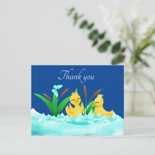 schattige eenden om het even welk doel dank u briefkaart (Staand voorkant)