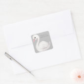 Schattige eendenei Waterverf Baby shower Vierkante Sticker (Envelop)