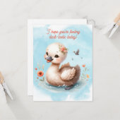 Schattige eendenKaart Kaart (Voorkant / Achterkant in situ)