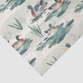 Schattige eendenpatroon tissuepapier (Detail)