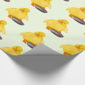 Schattige eendenwikkelpapier cadeaupapier (Hoek)