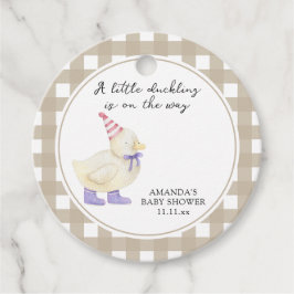 Schattige eendje Baby shower Bedankjes Labels