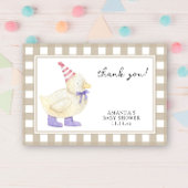 Schattige eendje baby shower dank u bedankkaart