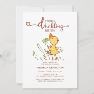 Schattige eendje Baby shower Kaart
