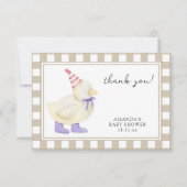 Schattige eendje babyshower bedankt (Voorkant)