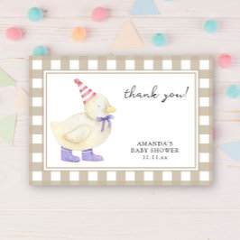 Schattige eendje babyshower bedankt