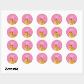 Schattige eendje Dit boek is van Personalized Ronde Sticker (Vel)