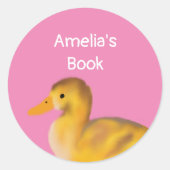 Schattige eendje Dit boek is van Personalized Ronde Sticker (Voorkant)