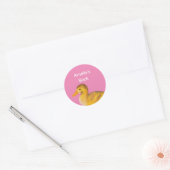 Schattige eendje Dit boek is van Personalized Ronde Sticker (Envelop)