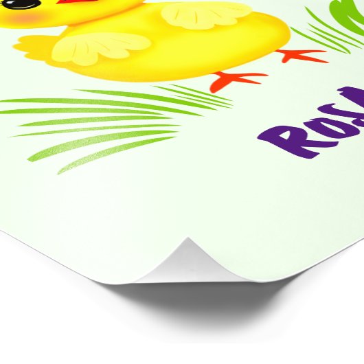 Schattige eendje foto afdruk (Hoek)