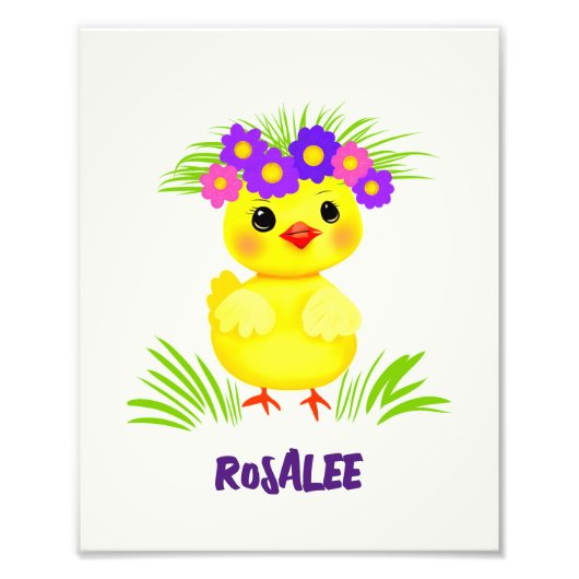 Schattige eendje foto afdruk (Voorkant)