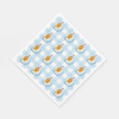 Schattige eendje Happy Birthday Gingham Party serv Servet (Hoek)