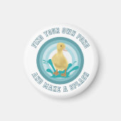 Schattige eendje - Maak een plons Magneet (Voorkant)