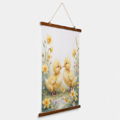 Schattige eendjes Spring Wall Decor Hangend Wandkleed (Gebogen)