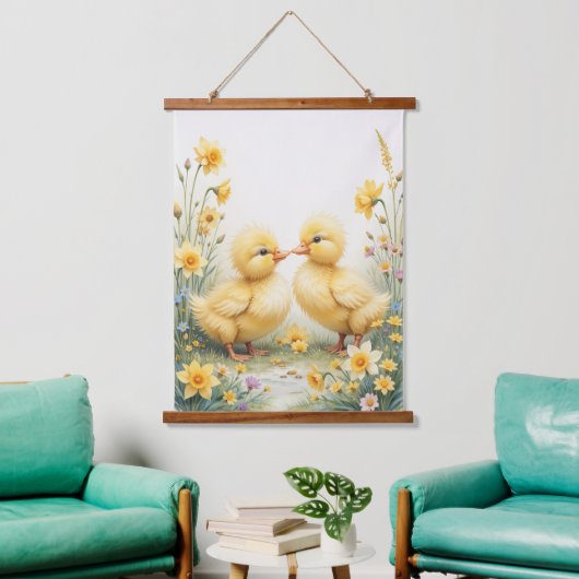 Schattige eendjes Spring Wall Decor Hangend Wandkleed (Woonkamer)