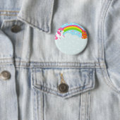 schattige eenhoorn Badge Ronde Button 5,7 Cm (In situ)