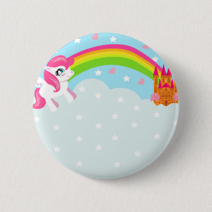 schattige eenhoorn Badge Ronde Button 5,7 Cm