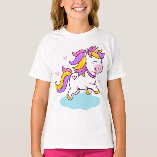 Schattige Eenhoorn Cartoon - Schattigee & Magische T-shirt (Voorkant)