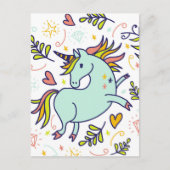 Schattige eenhoorn Doodle Briefkaart (Voorkant)