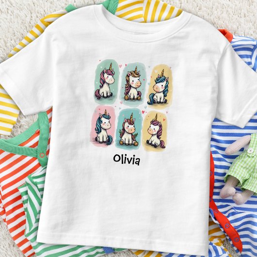 Schattige Eenhoorn Doodles Kinder Shirts