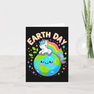 Schattige Eenhoorn Gelukkige Aarddag Groovy Vrouwe Kaart