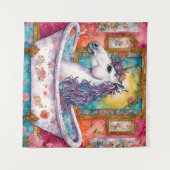 Schattige Eenhoorn in het Bad Wandkleed (Voorkant (horizontaal))