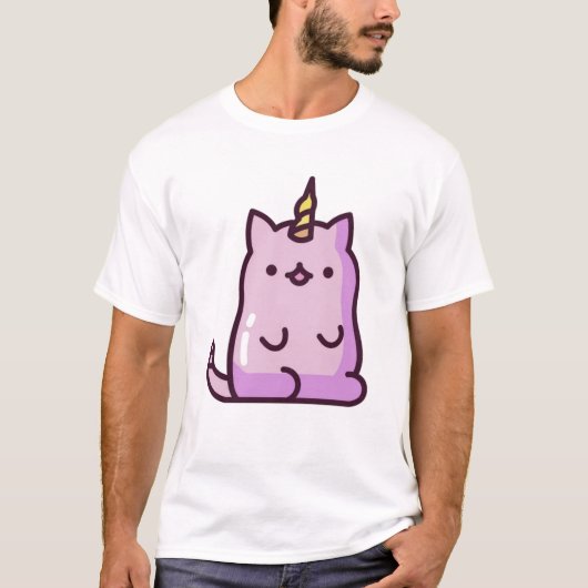 Schattige Eenhoorn Kat T-shirt (Voorkant)