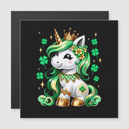 Schattige Eenhoorn Klaver St. Patrick's Dag (Voorkant / Achterkant)