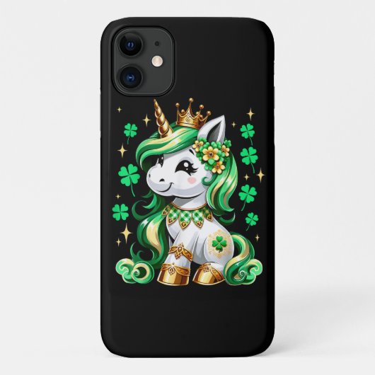 Schattige Eenhoorn Klaver St. Patrick's Dag Case-Mate iPhone Case (Achterkant)