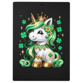 Schattige Eenhoorn Klaver St. Patrick's Dag Klembord (Achterkant)