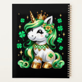 Schattige Eenhoorn Klaver St. Patrick's Dag Planner (Achterkant)
