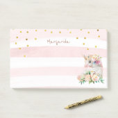 Schattige eenhoorn magisch meisje post-it® notes (Op bureau)