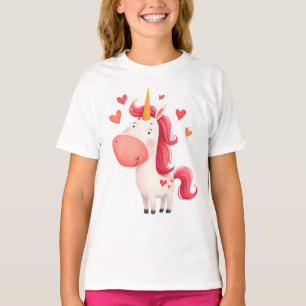 Schattige Eenhoorn met Hartjes – Magische Kinderen T-shirt