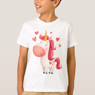 Schattige Eenhoorn met Hartjes – Magische Kinderen T-shirt
