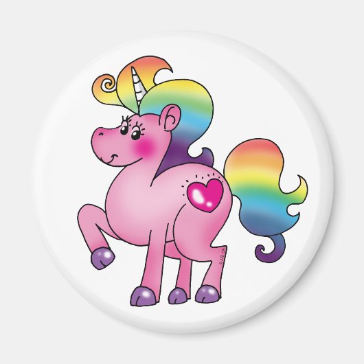 schattige eenhoorn-pony magneet (Voorkant)