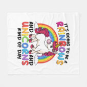 schattige eenhoorn regenboog grappig fleece deken (Voorkant (Horizontaal))