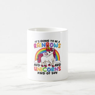 Schattige Eenhoorn Regenboog Grappig Koffiemok