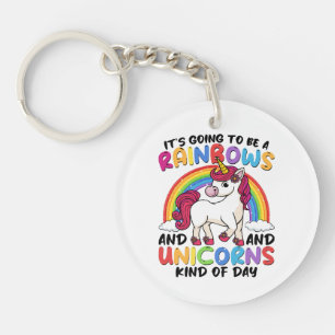 schattige eenhoorn regenboog grappig sleutelhanger