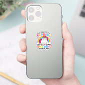 schattige eenhoorn regenboog grappig sticker (Telefoon)
