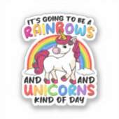 schattige eenhoorn regenboog grappig sticker (Voorkant)