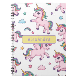 Schattige Eenhoorn Regenboog Notitieboek