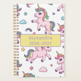 Schattige Eenhoorn Regenboog Planner