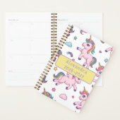Schattige Eenhoorn Regenboog Planner (Display)